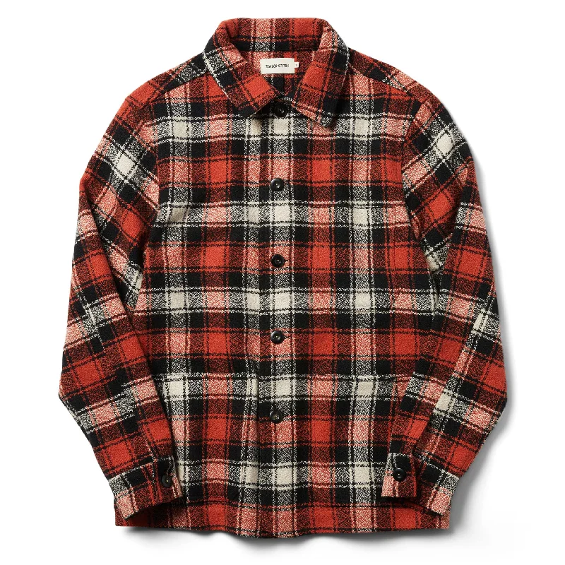 Elegant Men's Wool CoatsThe Ojai Jacket in Garnet Plaid Wool