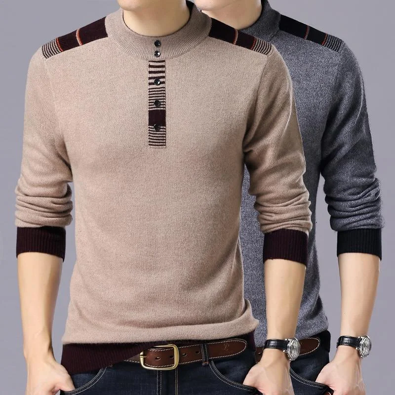 Classic Men's Wool SweatersCrewneck Wool Sweater For Men