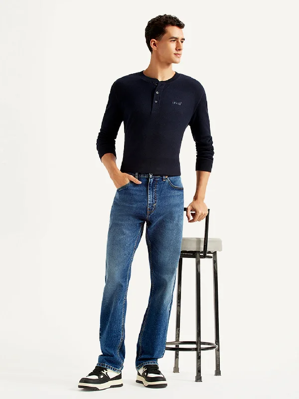 Men's Jeans with Elastic WaistbandsMen's 505 Straight Fit Blue Jeans