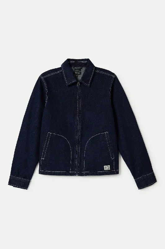 Men's Jeans with a Distressed LookMechanic Garage Jacket - Rinse Denim