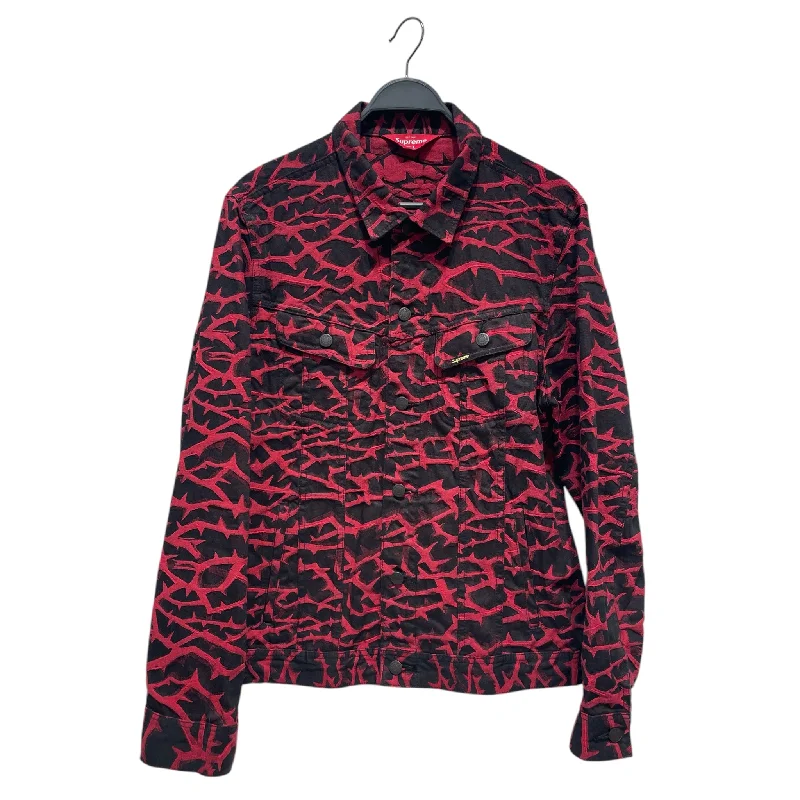 Men's Jeans with RipsSupreme/Denim Jkt/L/Denim/BLK/All Over Print/