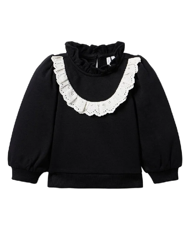 Men's Unique and Designer TopsJanie and Jack Eyelet Ruffle Sweatshirt