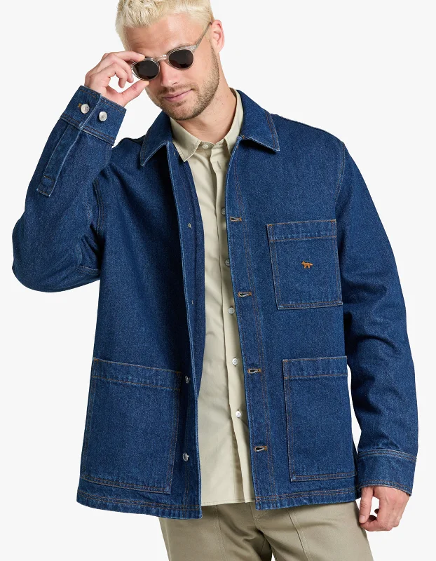 Men's Coats for Outdoor ActivitiesDenim Workwear Jacket - Stone Washed Indigo