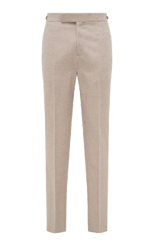 Sebastian Pant in Camel Virgin Wool Cashmere Flannel