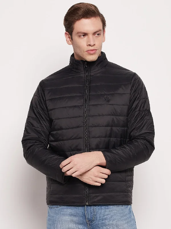 High-Quality Men's Duffle CoatsMen Black Reversible Jacket
