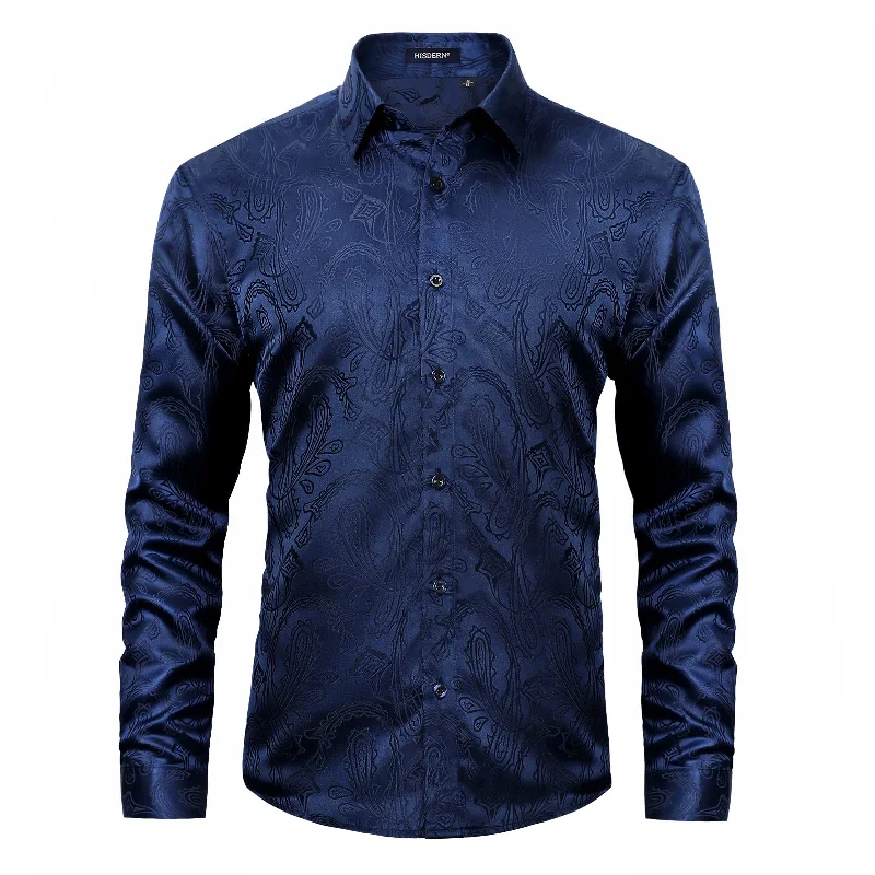 Men's Custom-Fit Shirts for a Personalized LookMen's Long Sleeve Shirt With Printing - NAVY BLUE Men's Custom-Fit Shirts for a Personalized LookMen's Long Sleeve Shirt With Printing - NAVY BLUE