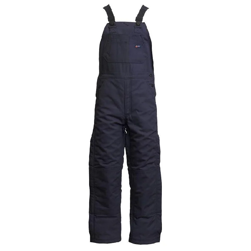 Men's Pants with Reflective Stripes for SafetyLAPCO FR BIFRWS9NY Navy 9oz. FR Insulated Bib Overall with Windshield Technology Men's Pants with Reflective Stripes for SafetyLAPCO FR BIFRWS9NY Navy 9oz. FR Insulated Bib Overall with Windshield Technology