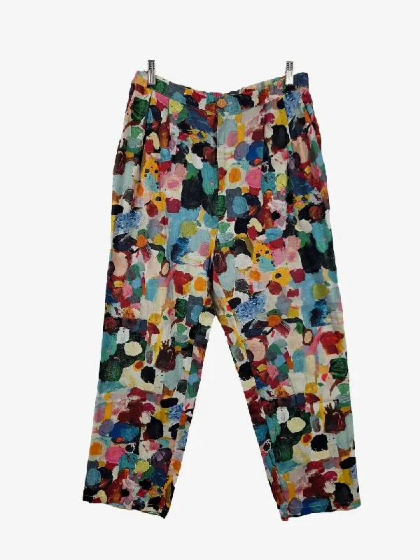 Yoked Back Men's JeansGorman Kindah Khalidy Painted Pleated Pants Size 12