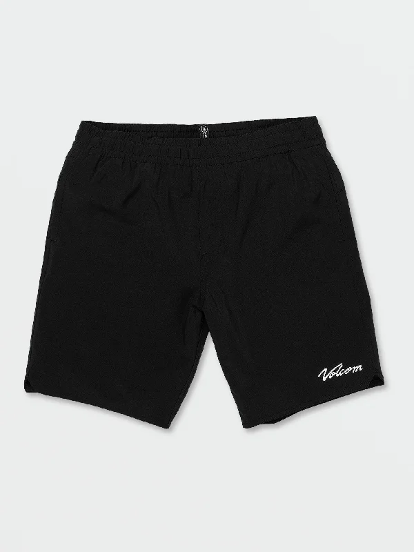 Men's Zippered Pants for SecurityBelmont Elastic Waist Shorts - Black