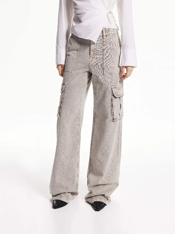 Dark Wash Men's JeansRelaxed Fit Cargo Jeans