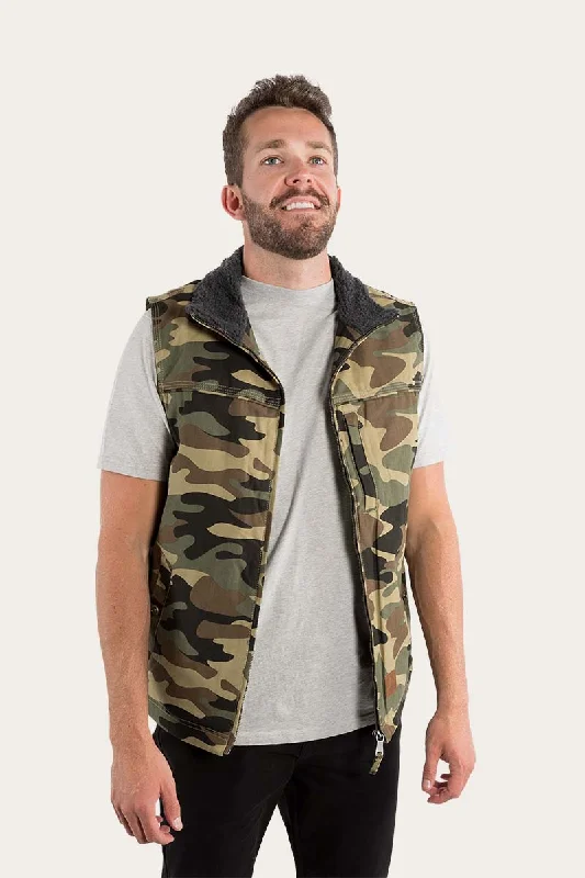 Men's Coats with Hidden PocketsMacquarie Mens Canvas Vest - Camo