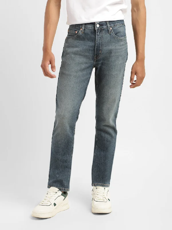 Leather Patch Embellished Men's JeansMen's 511 Blue Slim Fit Jeans