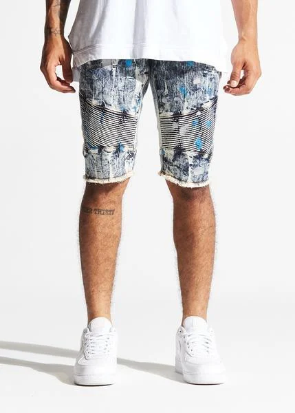 Men's Straight-Leg Jeans in Dark WashGrayson Shorts (Blue Metallic)