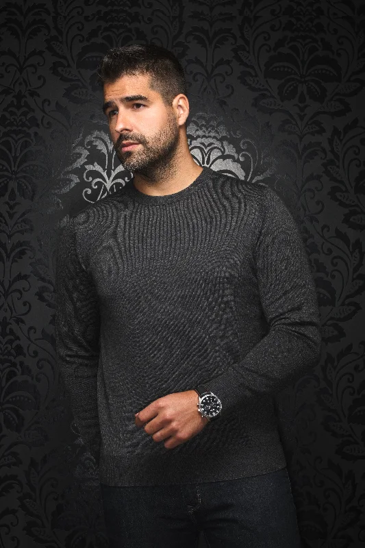 Men's Sweaters with Kangaroo PocketsAu Noir® Sweaters | Marini Charcoal