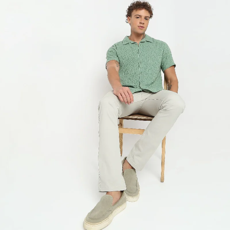 Men's Bamboo Fiber Shirts for Softness and BreathabilityRegular Fit Solid Shirt
