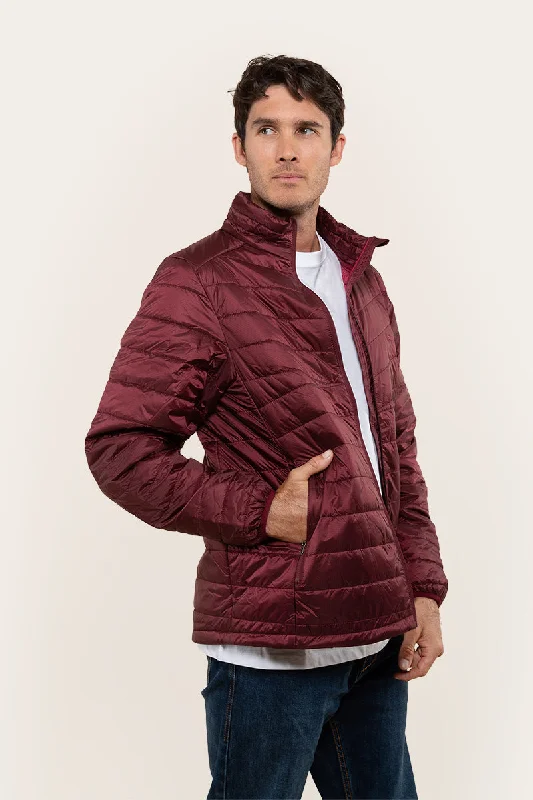 Men's Coats for BikingBristol Mens Packable Jacket - Burgundy