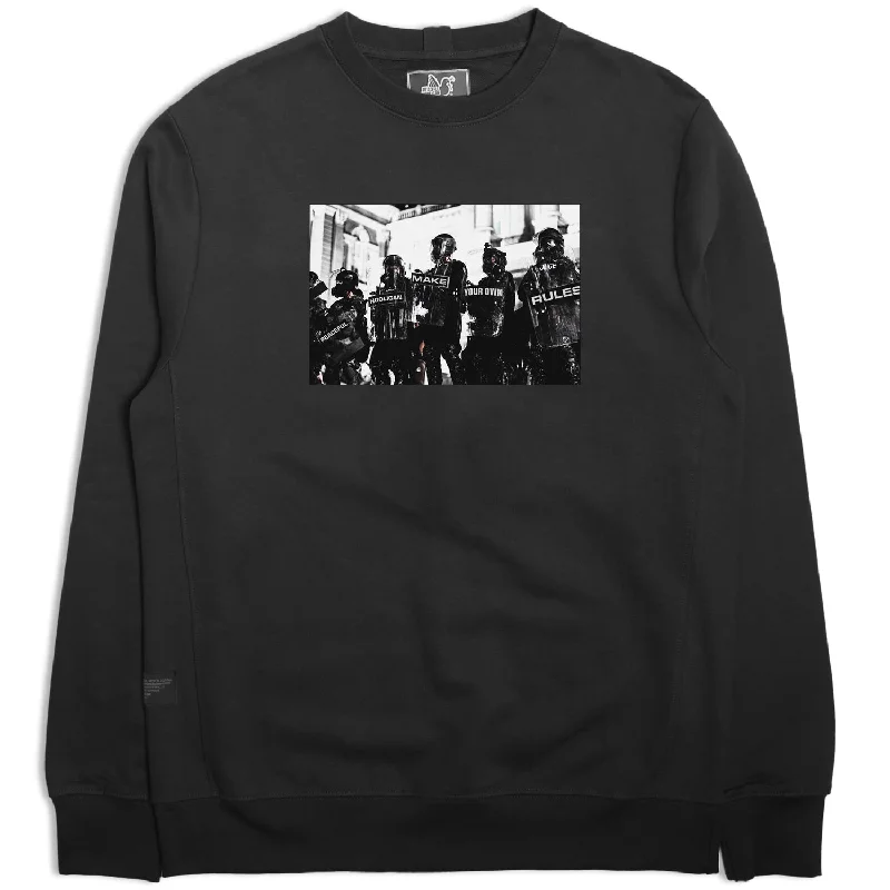 Men's Hoodies for HikingRiot Rules Sweatshirt Black