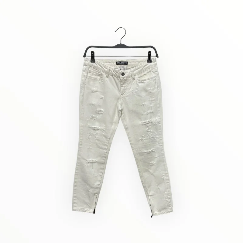 Men's Jeans with PocketsDOLCE&GABBANA/Straight Pants/S/Denim/WHT/