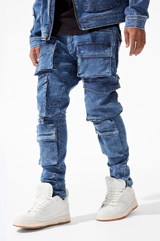 Zip-Fly Men's JeansSean - Legion Cargo Denim (Dark Indigo)