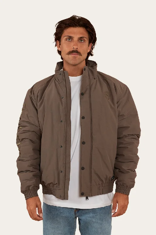 Men's Coats with Belted WaistsKidman Mens Jacket - Brown/Military Green