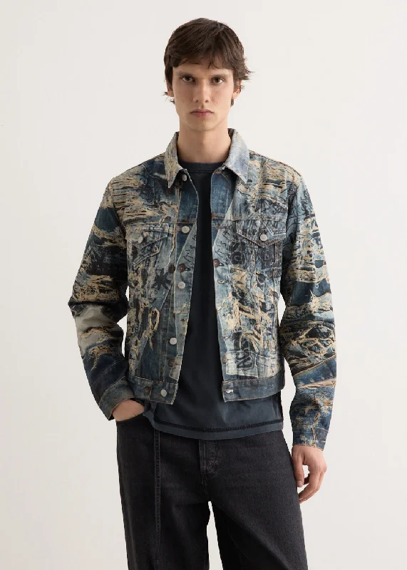 Men's Coats for Rainy WeatherRye TLO Torn Scribble Jacket