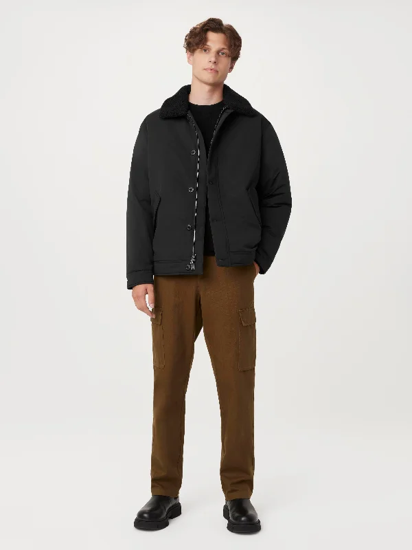 Men's Coats with Fur TrimThe Aviator Jacket in Black