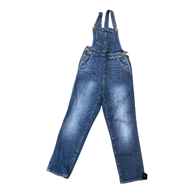 Men's Patterned Pants with StripesOveralls By J. Crew In Blue Denim, Size:M