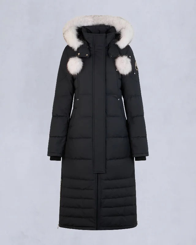 NAVY WITH NATURAL FOX FUR