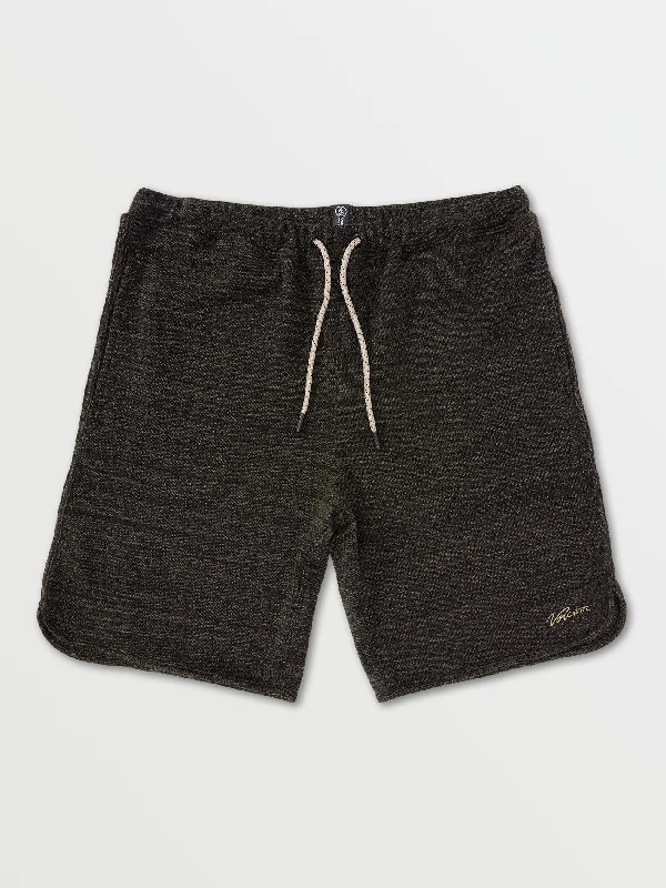 Men's Patterned Pants with ChecksLoiter Elastic Waist Shorts - Military