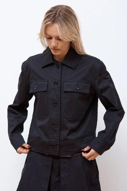 Men's Coats with Embroidered DetailsMHL Cropped Worker Jacket Black