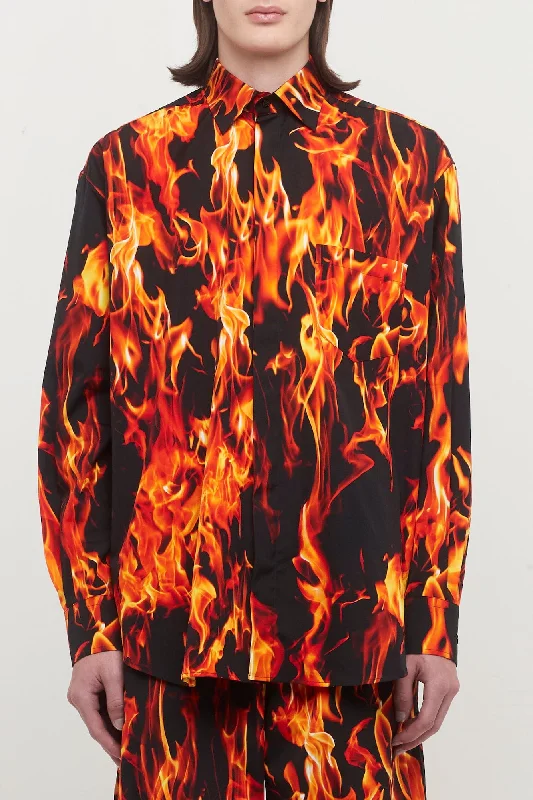 Men's Pants with Button-CuffsVetements Fire Shirt