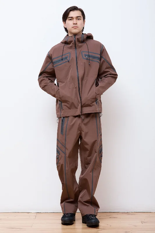 Men's Coats with Hidden PocketsHardshell Jacket US Brown
