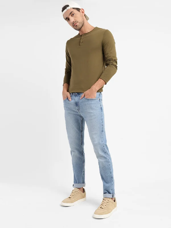 Men's Jeans with Embroidered LogosMen's 512 Blue Slim Tapered Fit Jeans