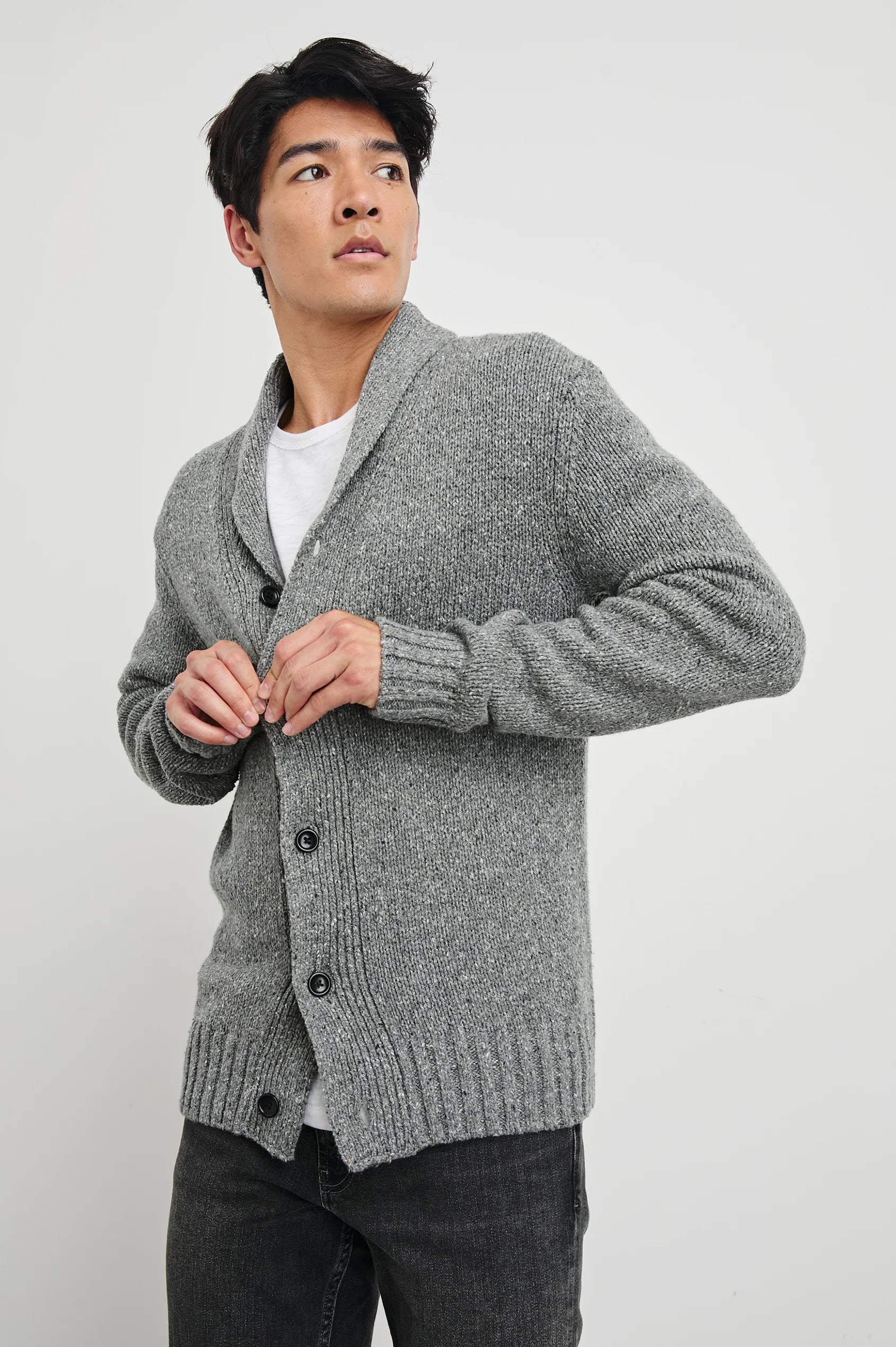 Comfortable Men's Cotton SweatersRAILS | Corden | Monochromatic Speckle