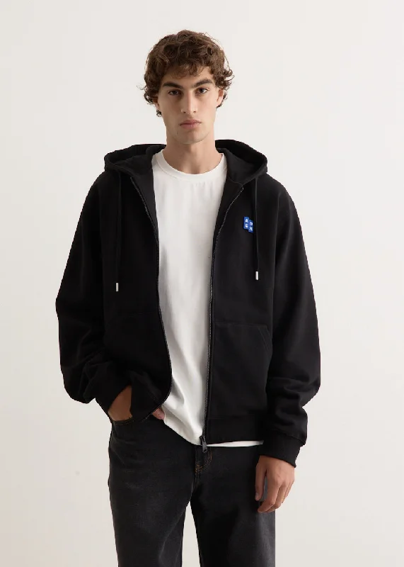 Men's Coats for Skinny MenSignificant Patch Zip Hoodie