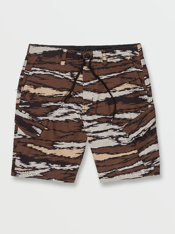 Men's Pants with Faux Leather PatchesCountry Days Hybrid Shorts - Dark Brown
