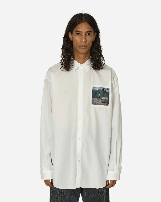 Men's Pattern Mixing Shirts for Creative StyleTwin Peaks Typewriter Shirt White