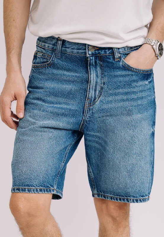 Premium Quality Men's Jeans for Every OccasionBasic Denim Shorts - Mid Blue