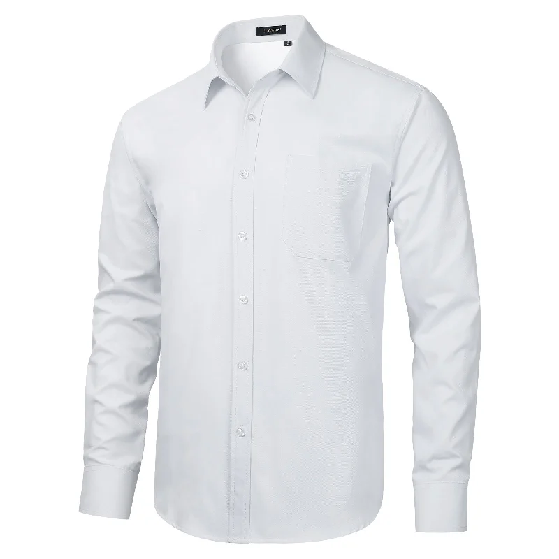 Men's Camouflage Shirts for an Outdoor AppealMen's Dress Shirt with Pocket - MICRO TWILL WHITE