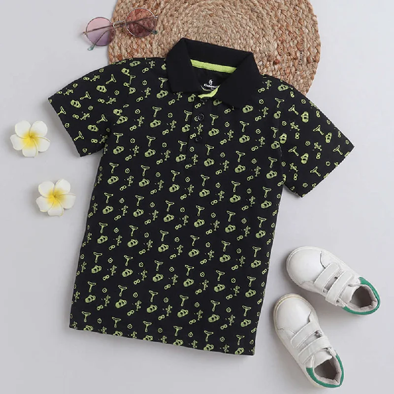 Men's Long-Sleeved ShirtsBoys AOP Polo Tee