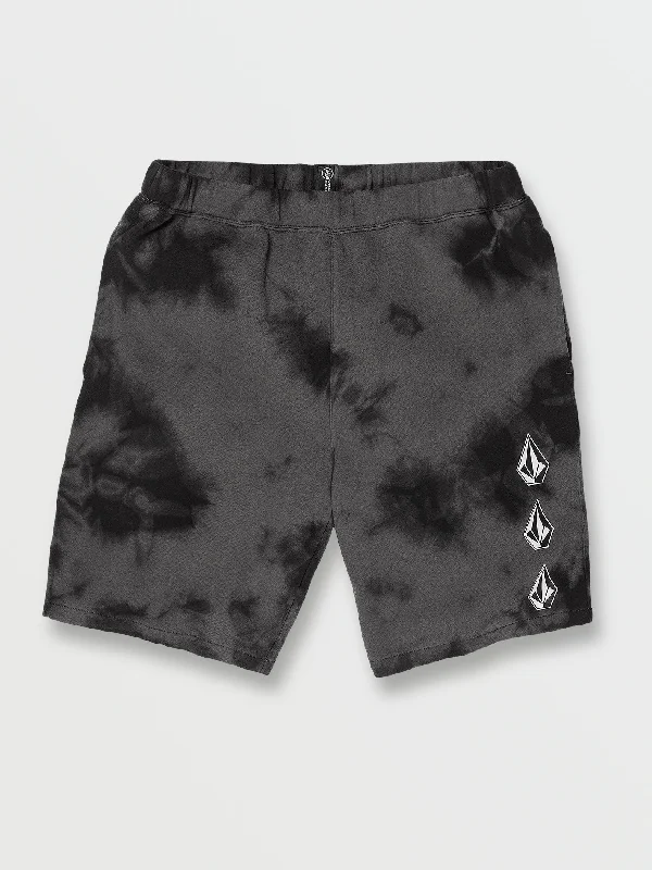 Men's Yoga Pants for FlexibilityIconic Stone Plus Fleece Shorts - Black