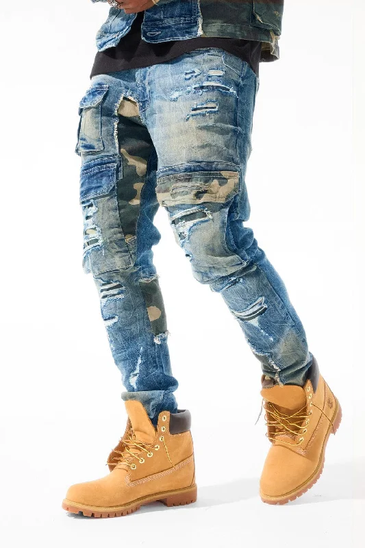Cool Distressed Men's JeansSean - Devotion Denim (Woodland)