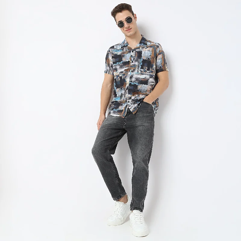 Men's Vintage T-Shirts for a Retro VibeRetreat™ Shirts - Printed Pattern Rich Fabric - Trendy Cuban Collar - Regular Fit Shirt Men's Vintage T-Shirts for a Retro VibeRetreat™ Shirts - Printed Pattern Rich Fabric - Trendy Cuban Collar - Regular Fit Shirt