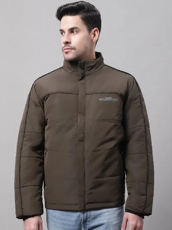 Elegant Men's Wool CoatsMen Brown Jacket