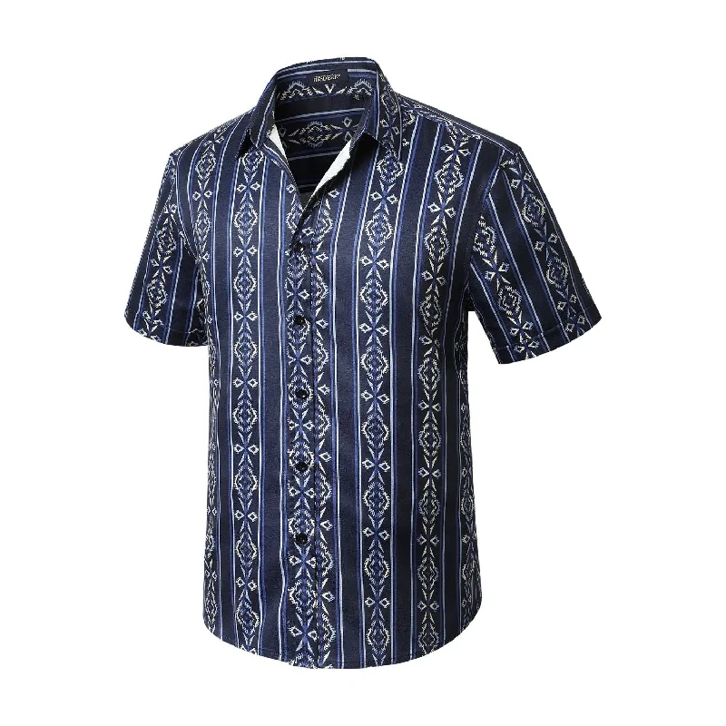 Men's Short-Sleeve Shirts for Warm WeatherHawaiian Tropical Shirts with Pocket - LIGHT BLUE Men's Short-Sleeve Shirts for Warm WeatherHawaiian Tropical Shirts with Pocket - LIGHT BLUE