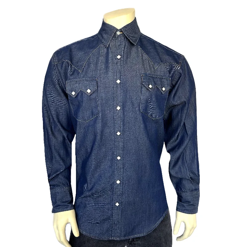 Men's Jeans with PocketsMen's Tencel Denim Sawtooth Western Shirt