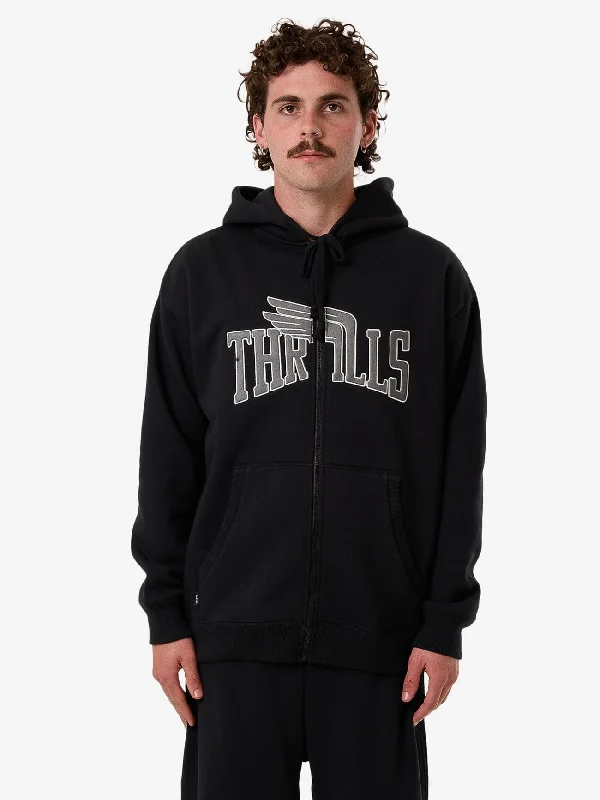 Men's Sweaters for Dressy EventsBorn To Fly Zip Hood Fleece - Washed Black