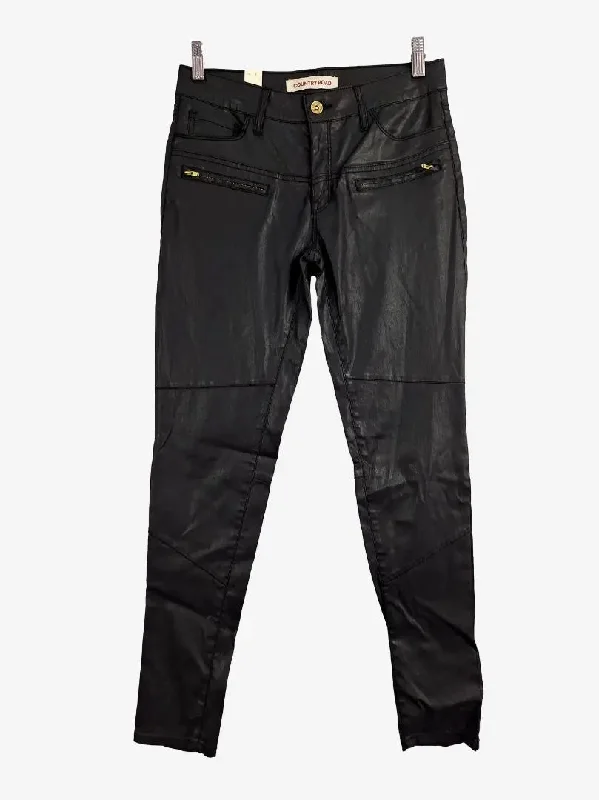 High-Quality Men's JeansCountry Road Wet Look Skinny Biker Pants Size 10