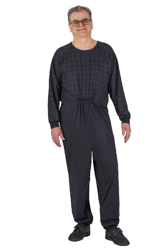 Breathable Men's Athletic ShortsAnti-Strip Jumpsuit - Henry | Black Check
