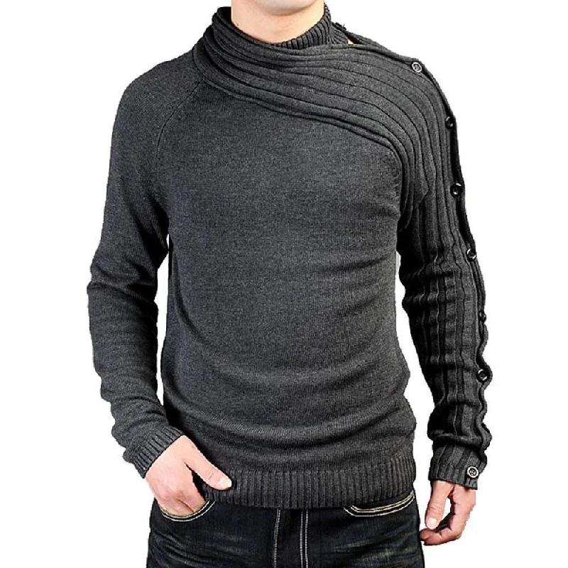 Elegant Men's Shawl-Collar SweatersMen's Sweaters Asymmetric Fashion Sweater